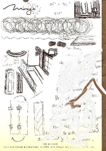 scan0006.jpg - Misc doodles including shutters and the windowseat in the dining room.