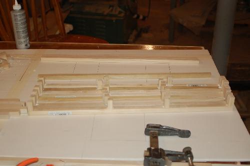 DSC_0006.JPG - Beginning to layout the 1/2 inch timbers and put them together per the plans.